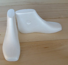 Polystyrene foot moulds - adult sizes