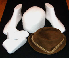 Polystyrene hat mould